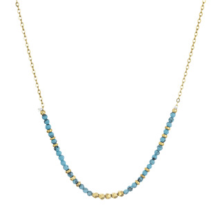 Náhrdelník ocelový s modrým tyrkysem