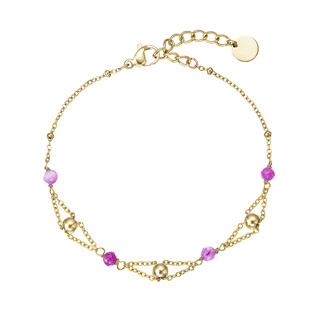 Náramek ocelový s ametystem