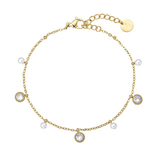 Náramek ocelový s perličkami 