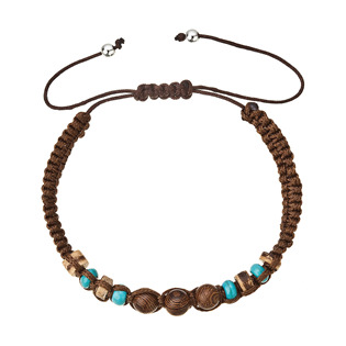 Náramek Shamballa hnědý