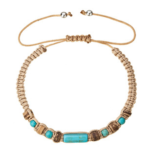 Náramek Shamballa světle hnědý