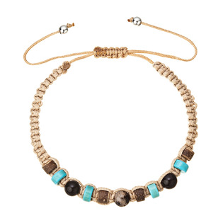 Náramek Shamballa světle hnědý