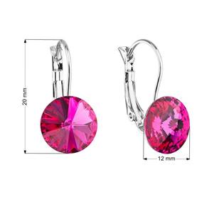 Náušnice bižuterie s Crystals from Swarovski® FUCHSIA