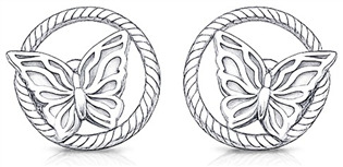 Náušnice s motýlem