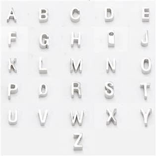 Navlékací ocelový přívěšek iniciála - písmeno