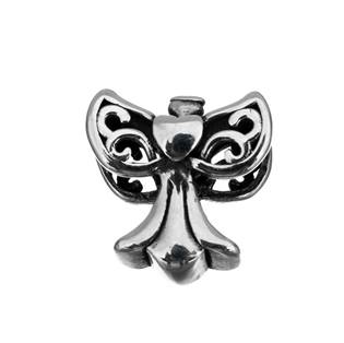 Navlékací ocelový přívěšek korálek - andílek