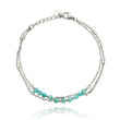 Ocelový náramek amazonit facetovaný