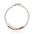 Ocelový náramek rhodochrosit facetovaný