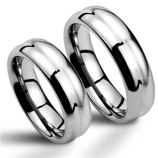 NWF2000 Wolframové snubní prsteny - pár