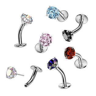 Obrácený PUSH IN piercingu do pupíku TITAN