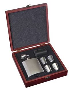 Ocelová kapesní lahev - placatka 200ml dárkové balení