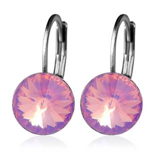 Ocelové náušnice - Rose Water Opal, 8 mm