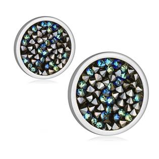 Ocelové náušnice s krystaly Crystals from Swarovski®, BLUELIZED