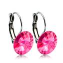 Ocelové náušnice s krystaly Swarovski® 12 mm, ROSE