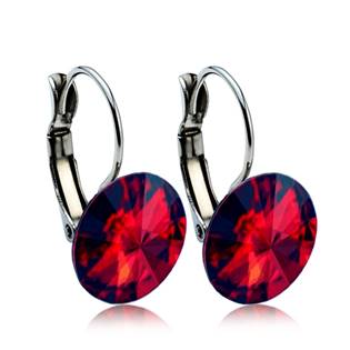 Ocelové náušnice s krystaly Swarovski® 12 mm, SIAM