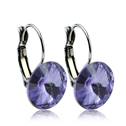 Ocelové náušnice s krystaly Swarovski® 12 mm, TANZANITE