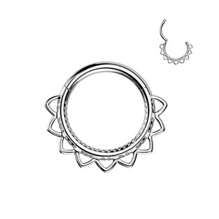 Ocelový kruh - helix / cartilage / septum piercing