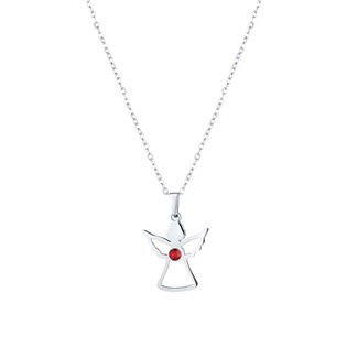Ocelový náhrdelník anděl se Swarovski krystalem