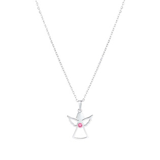 Ocelový náhrdelník anděl se Swarovski krystalem