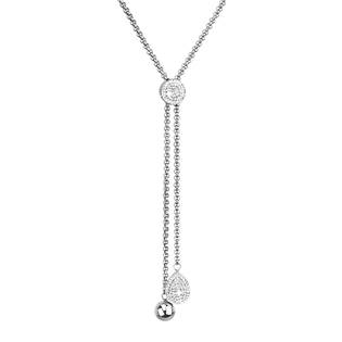 Ocelový náhrdelník posuvný s krystaly Crystals from Swarovski®