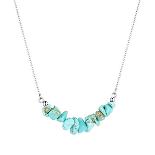 Ocelový náhrdelník s kamenem tyrkys