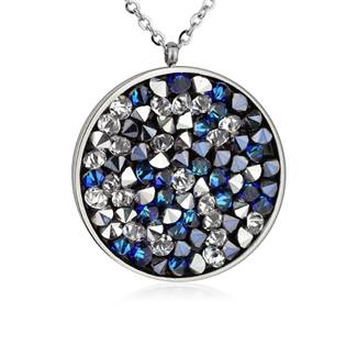 Ocelový náhrdelník s krystaly Crystals from Swarovski® BLUE PEPPER