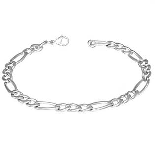 Ocelový náramek FIGARO š. 5 mm, délka 20 cm