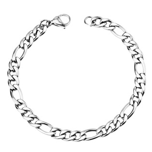 Ocelový náramek FIGARO š. 7 mm, délka 20 cm