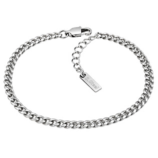 Ocelový náramek očkový š. 4 mm, délka 19 cm