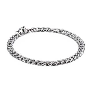 Ocelový náramek očkový š. 8 mm, délka 22 cm