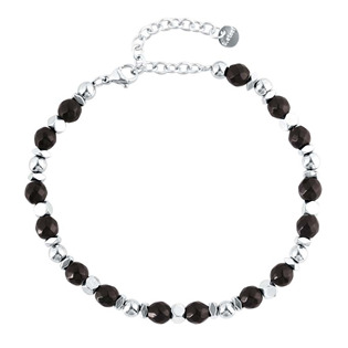 Ocelový náramek s achátem