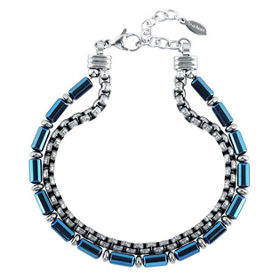 Ocelový náramek s hematitem