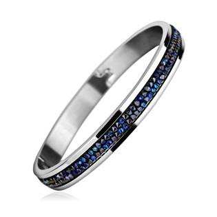 Ocelový náramek s krystaly Crystals from Swarovski® BERMUDA BLUE