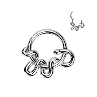 Ocelový piercing - segment kruh had