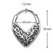 Piercing kruh s ornamety  