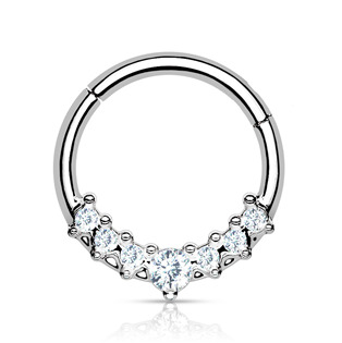 Ocelový piercing do nosu - tragus / helix / septum, 1,2 x 10 mm