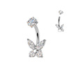 Piercing do pupíku s motýlkem