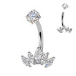 Piercing do pupíku se zirkony 