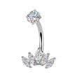 Piercing do pupíku se zirkony