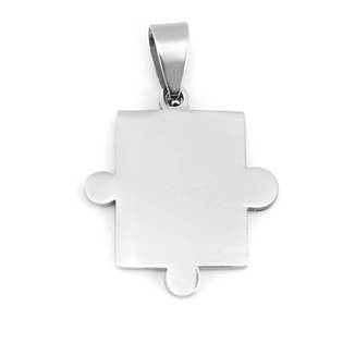 Ocelový přívěsek - destička puzzle