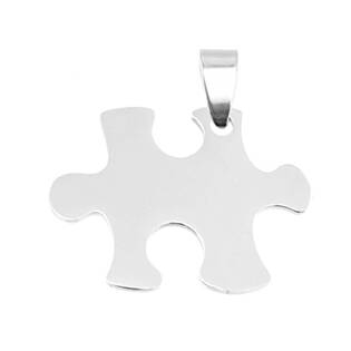 Ocelový přívěšek - destička puzzle