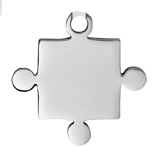 Ocelový přívěšek - destička puzzle pravé