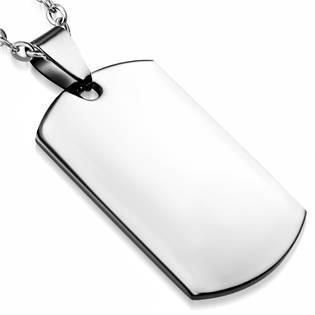 Ocelový přívěšek - destička vojenská známka