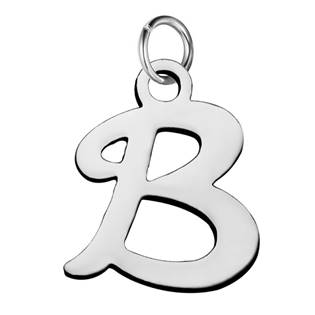 Ocelový přívěšek - iniciála B