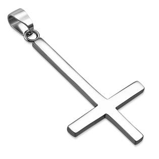 Ocelový přívěšek - obrácený kříž