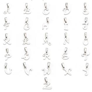 Ocelový přívěšek - pískenko - iniciála