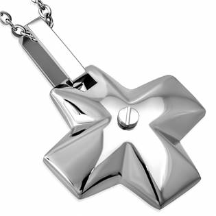 Ocelový přívěšek - řecký kříž