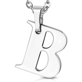 Ocelový přívěšek písmeno - iniciála B