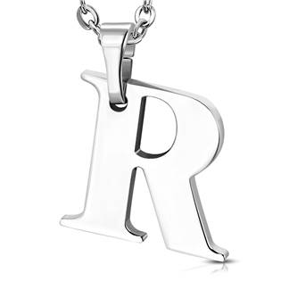 Ocelový přívěšek písmeno - iniciála R