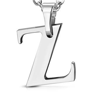 Ocelový přívěšek písmeno - iniciála Z